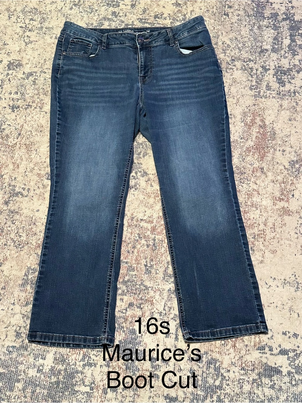 Maurices Women's Boot Cut Jeans - Dark Blue - Size 16